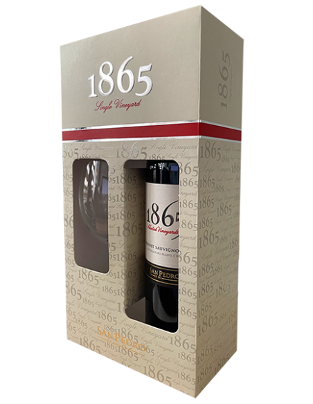 Estuche Especial 1865 Cabernet Sauvignon + Copa 1865  Estuche Especial 1865 Cabernet Sauvignon + Copa 1865